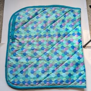 Mermaid Scale Quilted Blanket - Aqua, Teal & Lavender